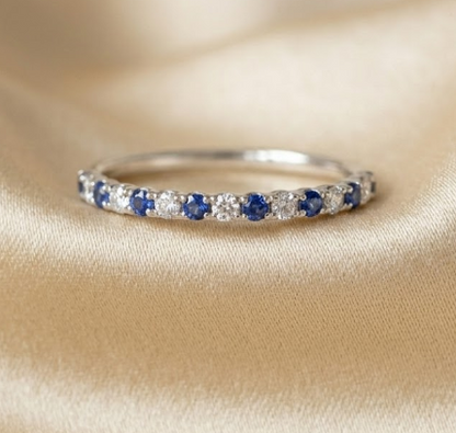 Anillo Piedra Plata Zafiro