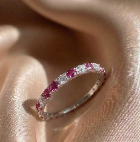 Anillo Piedra Plata Fuego