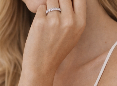 Anillo Piedra Plata Diamante