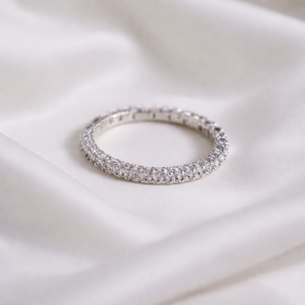 Anillo Piedra Plata Diamante