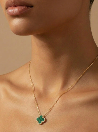 Collar Trébol Verde