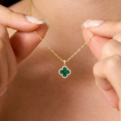 Collar Trébol Verde