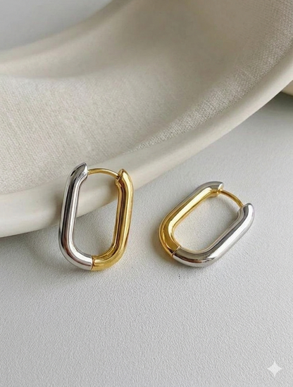 Argollas Bicolor en forma de U