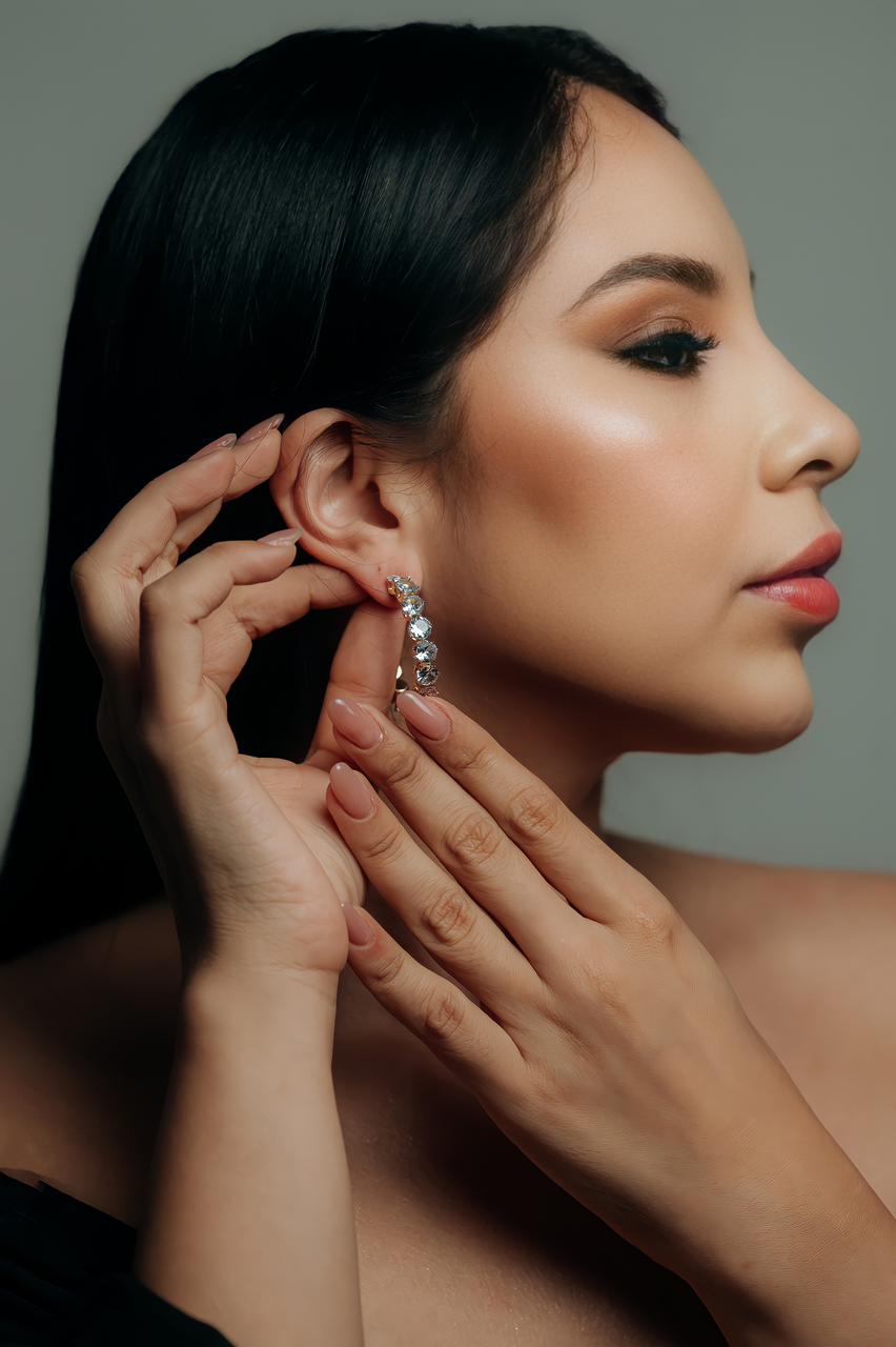 Aretes diamantados