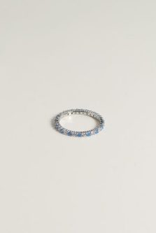 Anillo Piedra Plata Celeste - 6