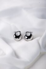 Aretes Media Luna color Plata