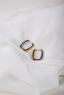 Argollas Bicolor en forma de U