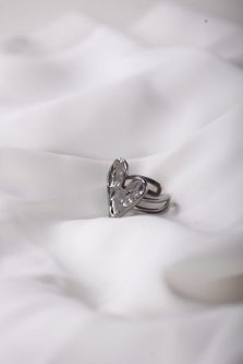 Anillo Corazón Abierto Plata - 6