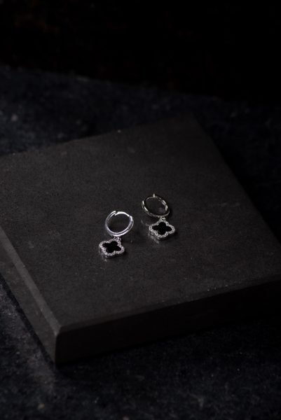 KoralJoyeria (333 de 368) Aretes Trébol Negro - Image 2